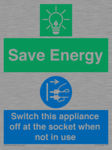 CC10711: Save Energy, Switch this appliance off at the socket when not in use