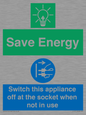 CC10711: Save Energy, Switch this appliance off at the socket when not in use
