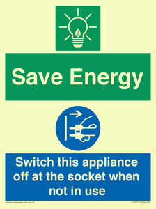 CC10711: Save Energy, Switch this appliance off at the socket when not in use