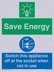 CC10711: Save Energy, Switch this appliance off at the socket when not in use