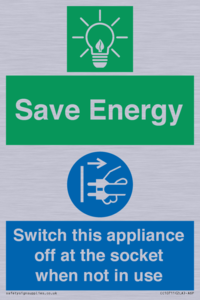 CC10711: Save Energy, Switch this appliance off at the socket when not in use