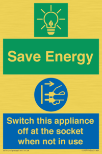 CC10711: Save Energy, Switch this appliance off at the socket when not in use