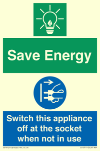 CC10711: Save Energy, Switch this appliance off at the socket when not in use