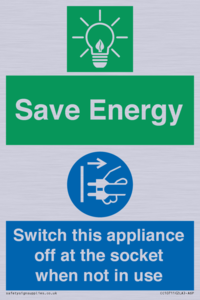 CC10711: Save Energy, Switch this appliance off at the socket when not in use