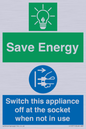 CC10711: Save Energy, Switch this appliance off at the socket when not in use