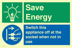 CC10711: Save Energy, Switch this appliance off at the socket when not in use