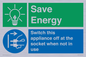 CC10711: Save Energy, Switch this appliance off at the socket when not in use