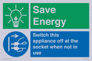 CC10711: Save Energy, Switch this appliance off at the socket when not in use