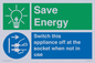 CC10711: Save Energy, Switch this appliance off at the socket when not in use