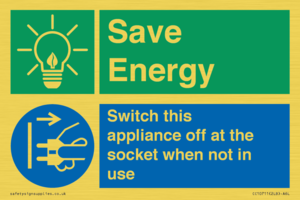 CC10711: Save Energy, Switch this appliance off at the socket when not in use