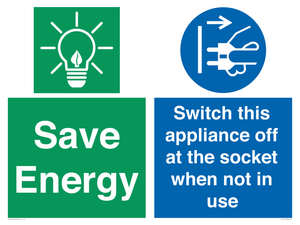 CC10711: Save Energy, Switch this appliance off at the socket when not in use