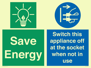 CC10711: Save Energy, Switch this appliance off at the socket when not in use