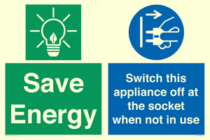 CC10711: Save Energy, Switch this appliance off at the socket when not in use