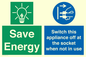 CC10711: Save Energy, Switch this appliance off at the socket when not in use