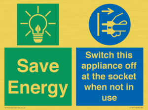 CC10711: Save Energy, Switch this appliance off at the socket when not in use