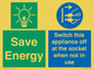 CC10711: Save Energy, Switch this appliance off at the socket when not in use