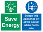 CC10711: Save Energy, Switch this appliance off at the socket when not in use