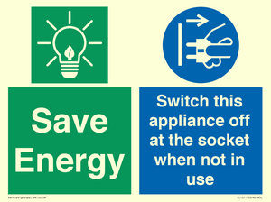CC10711: Save Energy, Switch this appliance off at the socket when not in use