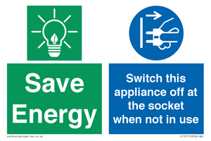 CC10711: Save Energy, Switch this appliance off at the socket when not in use