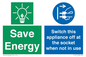 CC10711: Save Energy, Switch this appliance off at the socket when not in use