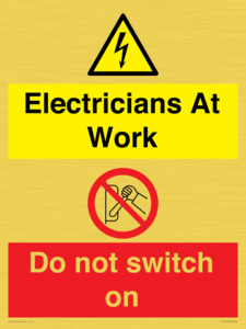 CC10715: Electricians at work - Do not switch on
