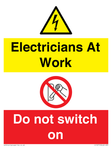 CC10715: Electricians at work - Do not switch on