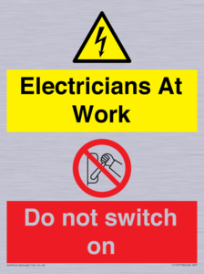 CC10715: Electricians at work - Do not switch on