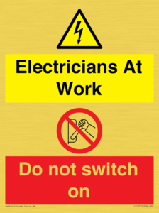 CC10715: Electricians at work - Do not switch on