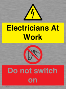 CC10715: Electricians at work - Do not switch on