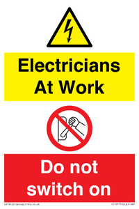 CC10715: Electricians at work - Do not switch on