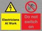 CC10715: Electricians at work - Do not switch on