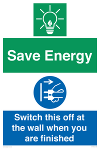CC10718: Save Energy - Switch this off at the wall when you are finished