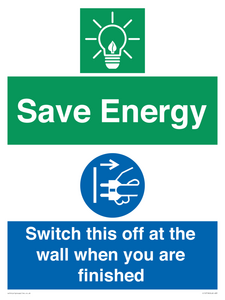 CC10718: Save Energy - Switch this off at the wall when you are finished