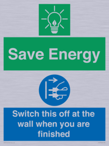 CC10718: Save Energy - Switch this off at the wall when you are finished