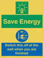 CC10718: Save Energy - Switch this off at the wall when you are finished