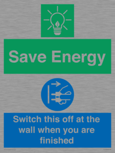 CC10718: Save Energy - Switch this off at the wall when you are finished