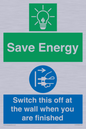 CC10718: Save Energy - Switch this off at the wall when you are finished
