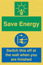 CC10718: Save Energy - Switch this off at the wall when you are finished