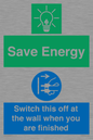 CC10718: Save Energy - Switch this off at the wall when you are finished
