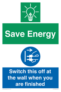 CC10718: Save Energy - Switch this off at the wall when you are finished