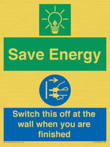 CC10718: Save Energy - Switch this off at the wall when you are finished