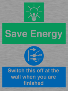 CC10718: Save Energy - Switch this off at the wall when you are finished