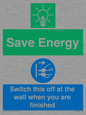 CC10718: Save Energy - Switch this off at the wall when you are finished