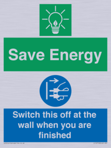 CC10718: Save Energy - Switch this off at the wall when you are finished