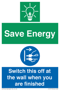 CC10718: Save Energy - Switch this off at the wall when you are finished