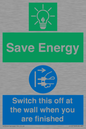 CC10718: Save Energy - Switch this off at the wall when you are finished