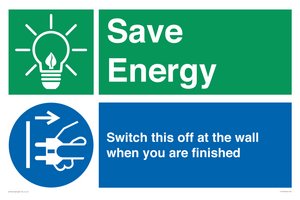CC10718: Save Energy - Switch this off at the wall when you are finished