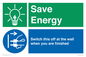 CC10718: Save Energy - Switch this off at the wall when you are finished