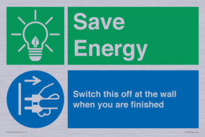 CC10718: Save Energy - Switch this off at the wall when you are finished