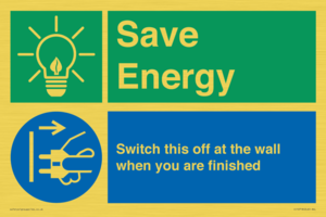 CC10718: Save Energy - Switch this off at the wall when you are finished